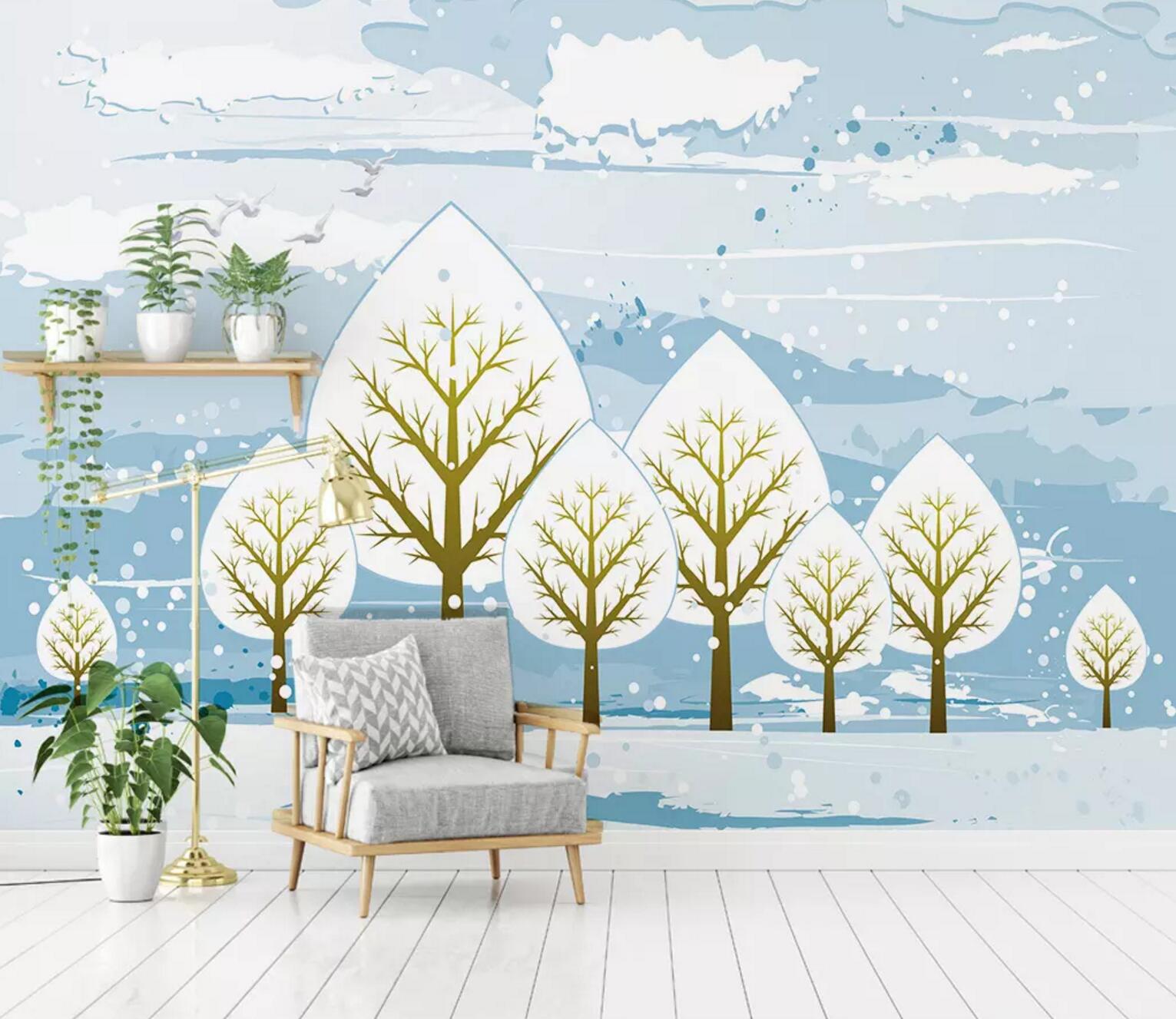 3D Pigeon Grove WC780 Wall Murals