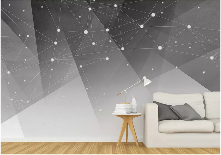 3D Grey Stars 2170 Wall Murals