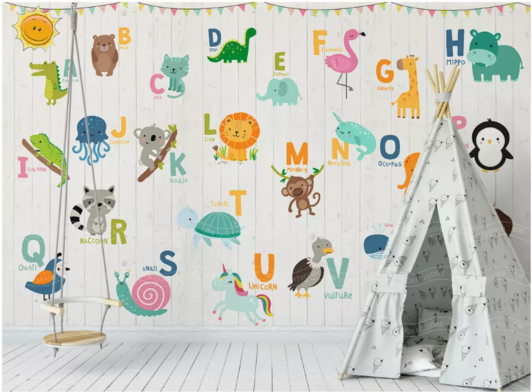 3D Cute Animal 2050 Wall Murals