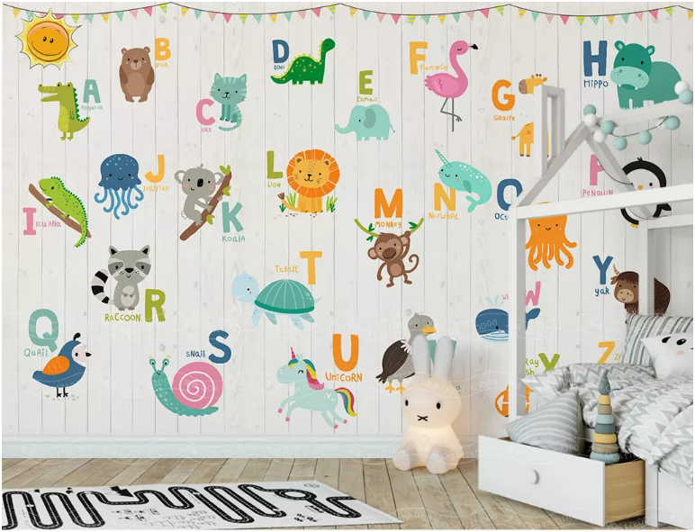 3D Cute Animal 2050 Wall Murals