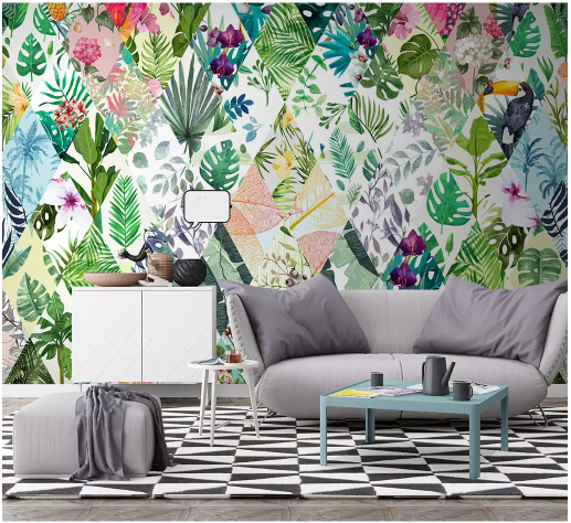 3D Color Plant 2131 Wall Murals