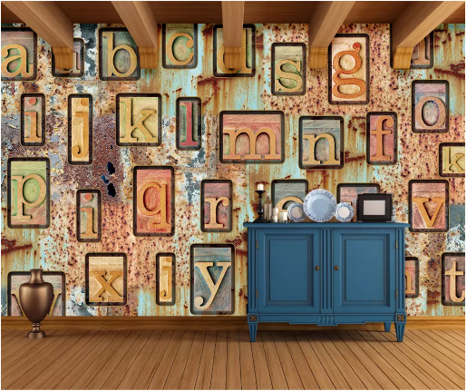 3D Alphabet Wall 2013 Wall Murals