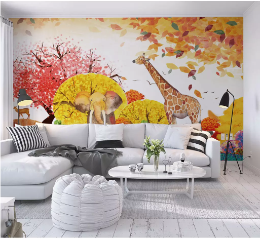 3D Flower Gecko 2068 Wall Murals