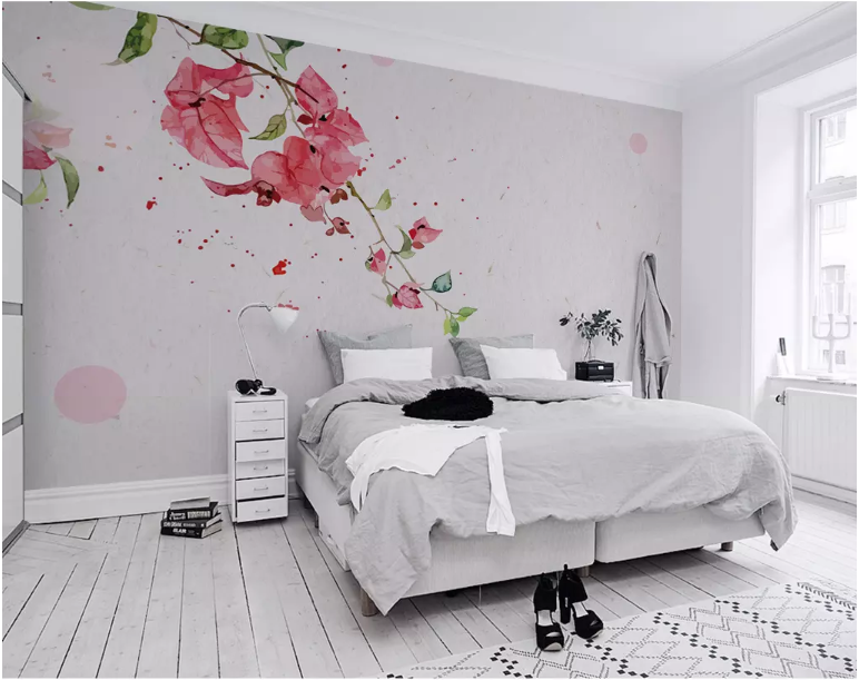 3D Red Flowers 2066 Wall Murals