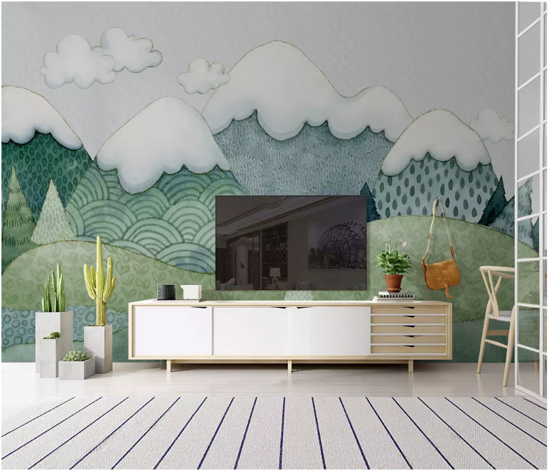 3D Green Forest 2107 Wall Murals