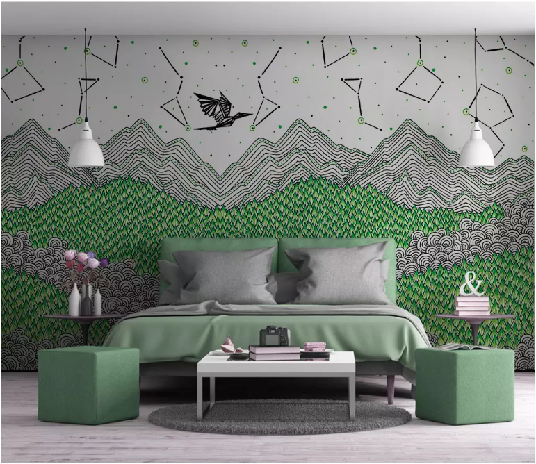 3D Painted Garden 2112 Wall Murals