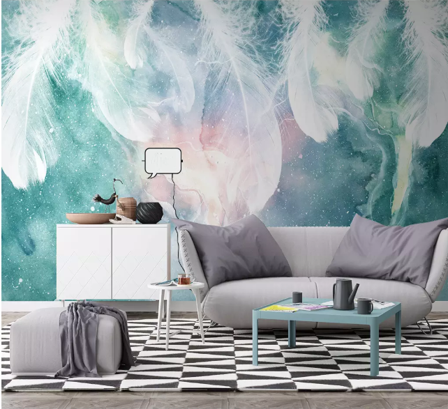 3D Colored Feathers 2165 Wall Murals