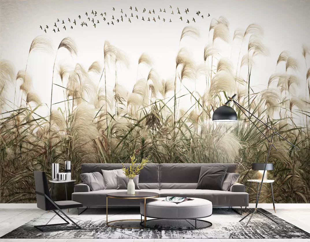 3D Bird Reed WG956 Wall Murals