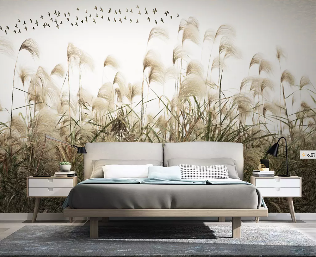 3D Bird Reed WG956 Wall Murals