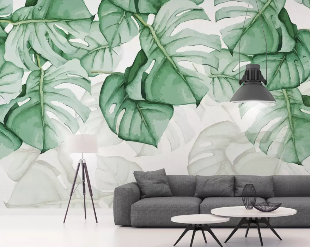 3D Green Leaf WG780 Wall Murals