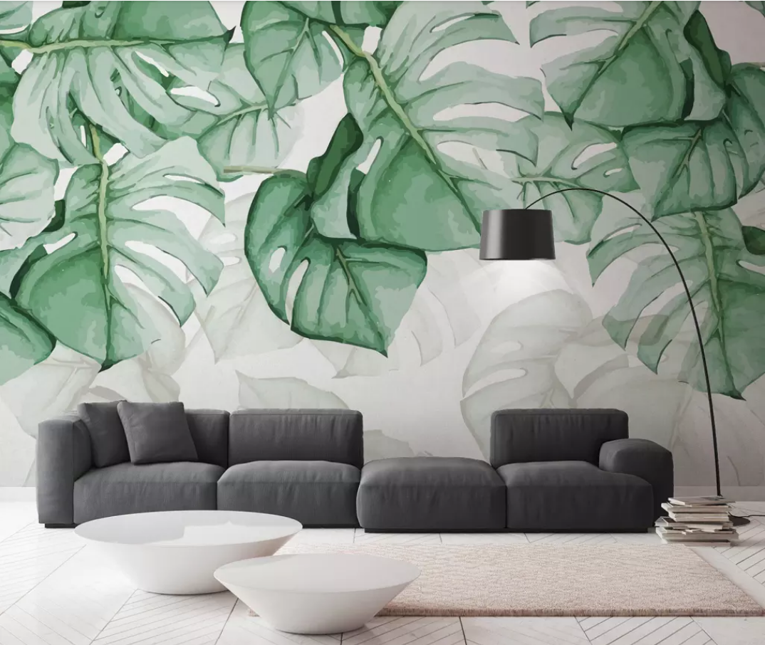 3D Green Leaf WG780 Wall Murals