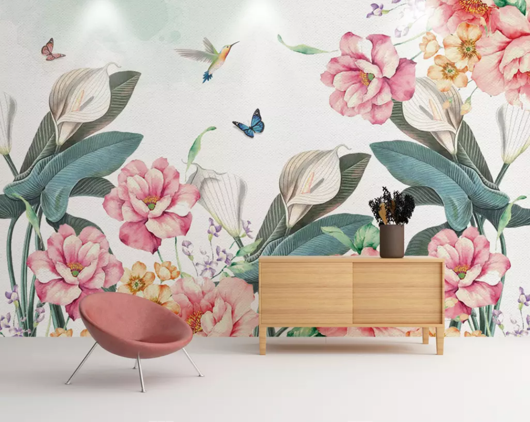 3D Lily Bird WG753 Wall Murals