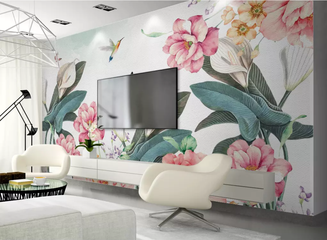 3D Lily Bird WG753 Wall Murals