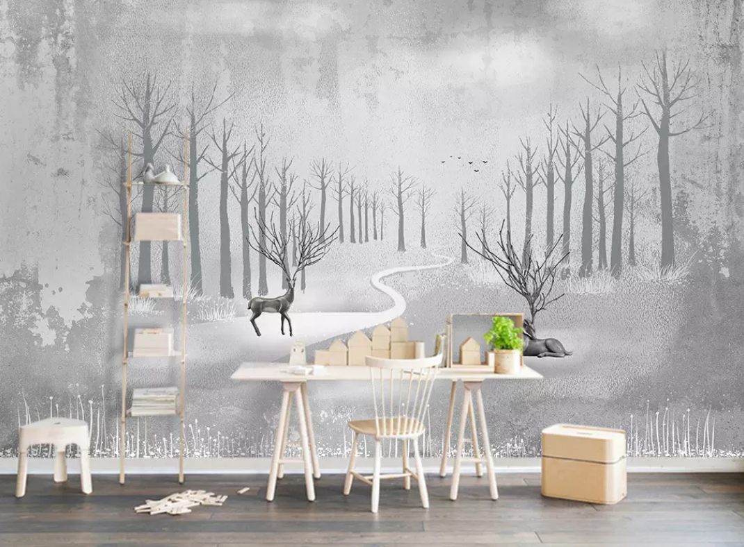 3D Forest Elk WG660 Wall Murals