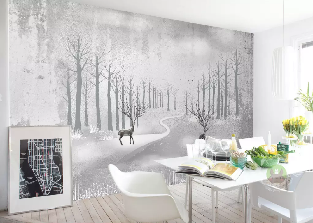 3D Forest Elk WG660 Wall Murals