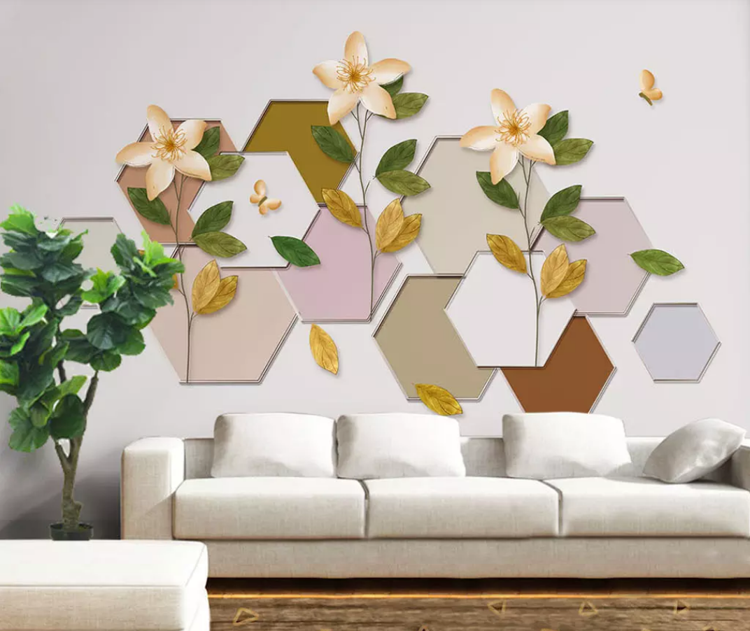 3D Diamond Flower WC56 Wall Murals Wallpaper AJ Wallpaper 2 