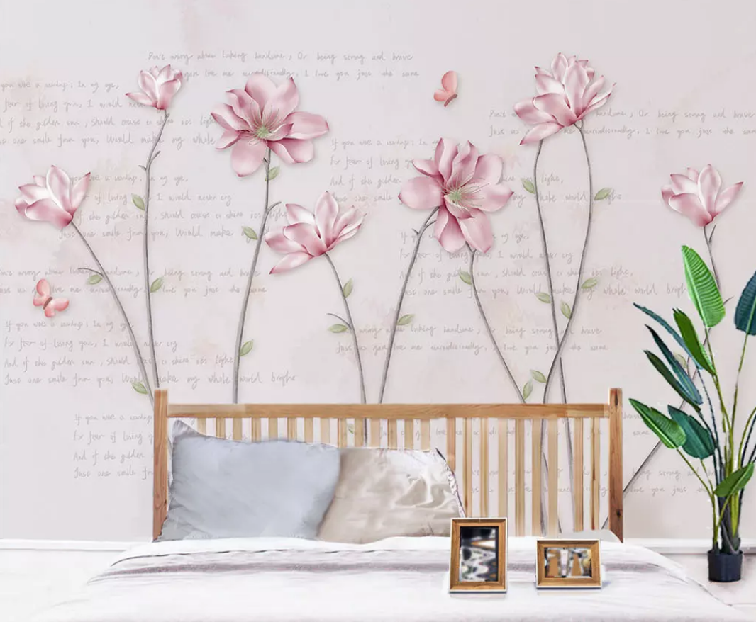 3D Pink Lotus WG978 Wall Murals