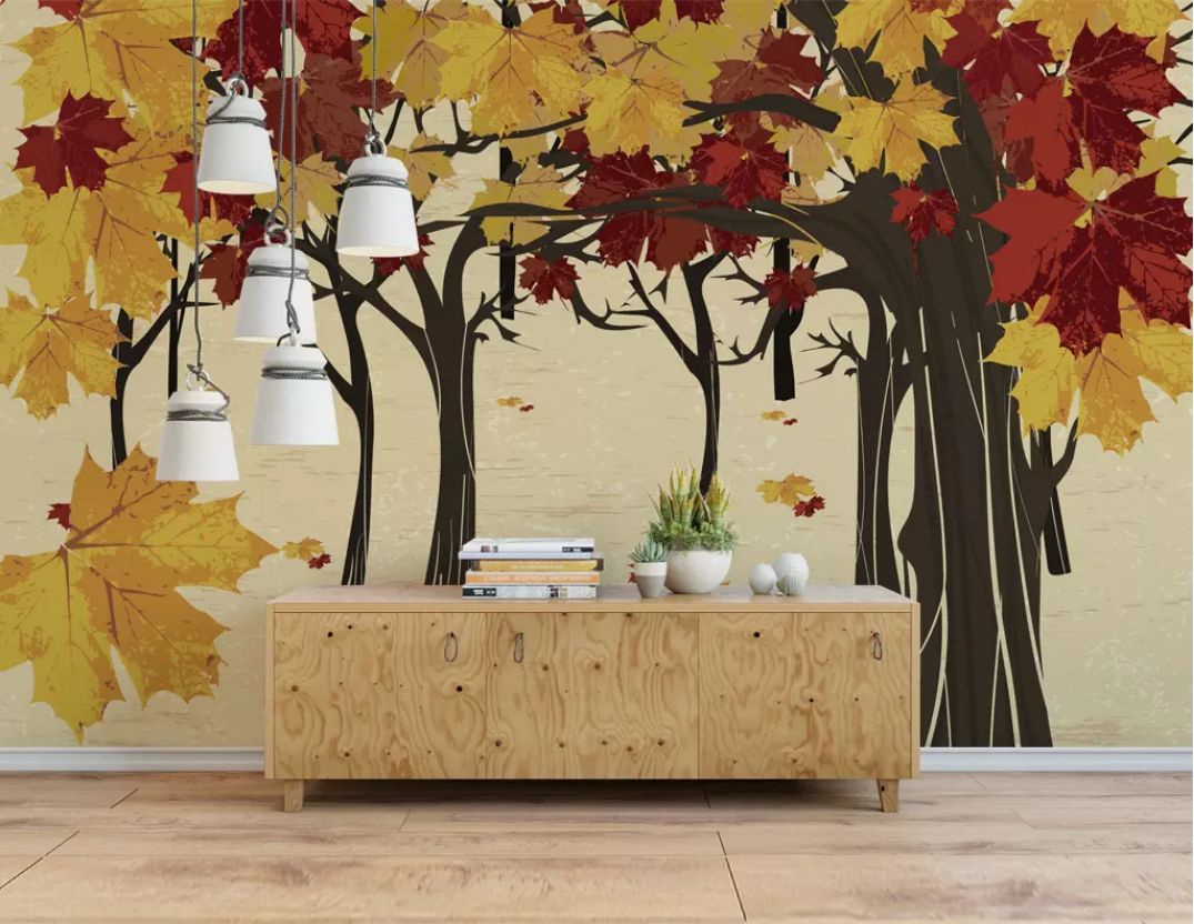 3D Maple Leaf WG769 Wall Murals