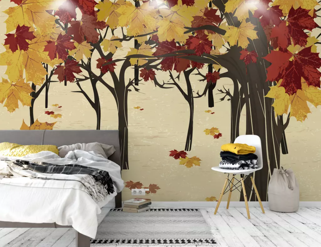 3D Maple Leaf WG769 Wall Murals