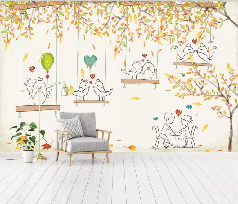 3D Balloon Bird WG783 Wall Murals