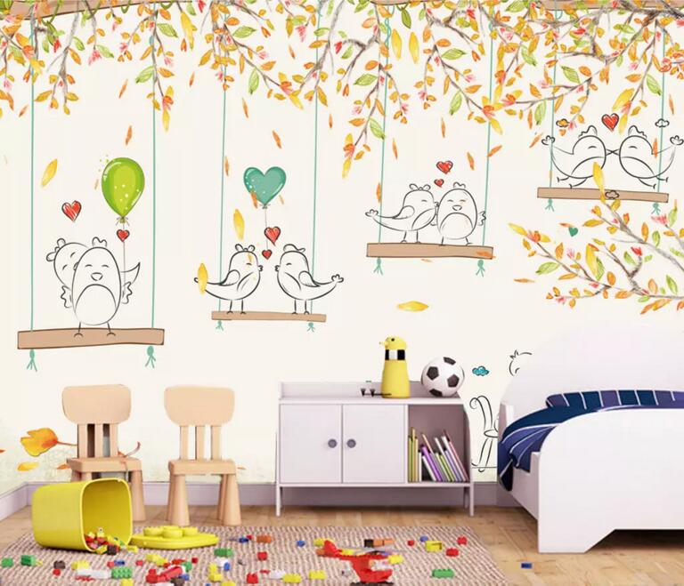 3D Balloon Bird WG783 Wall Murals