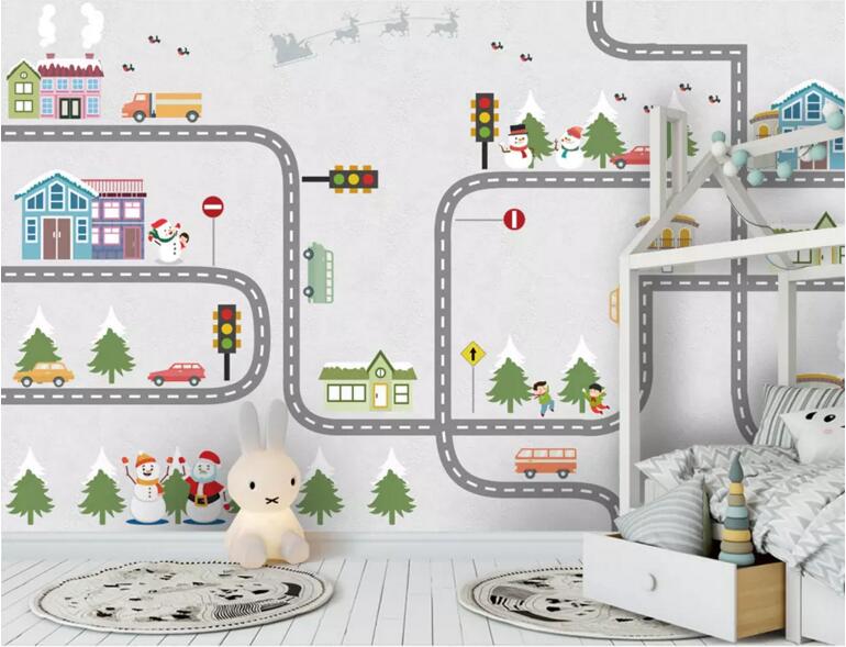 3D City Traffic 537 Wall Murals Wallpaper AJ Wallpaper 2 