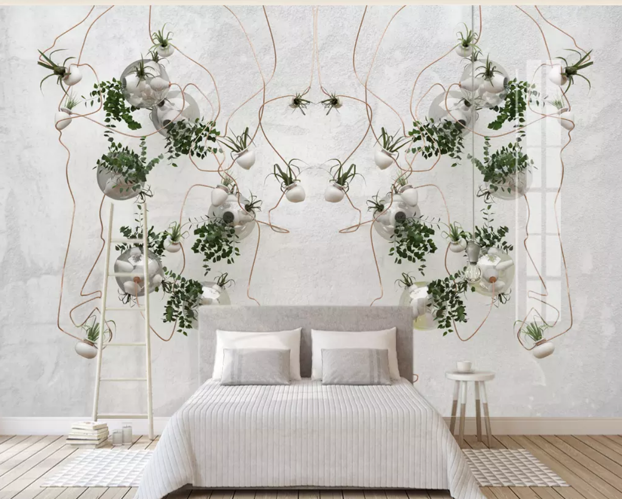 3D Vase Grass WG1165 Wall Murals