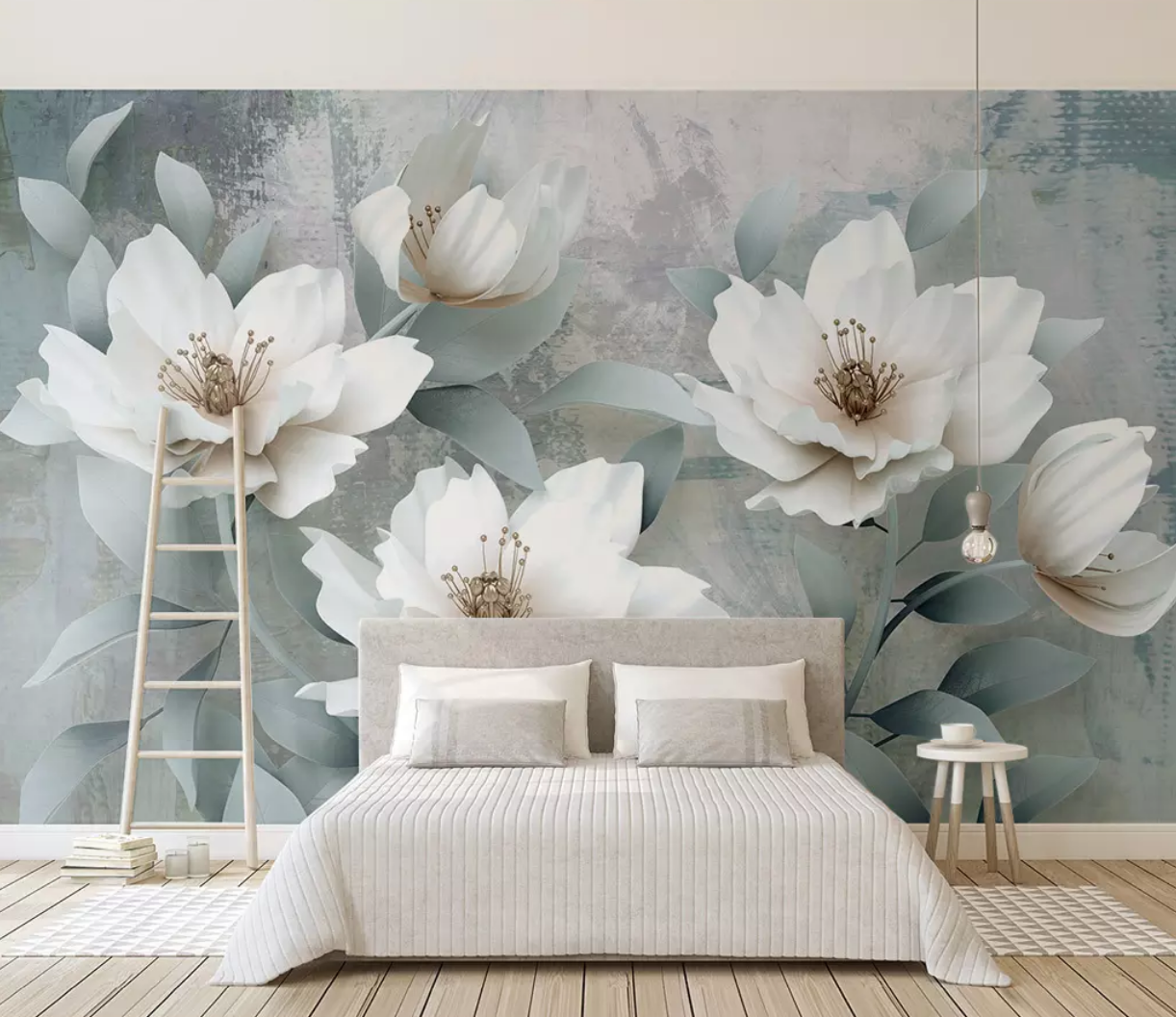 3D Embossed Flower WG1164 Wall Murals