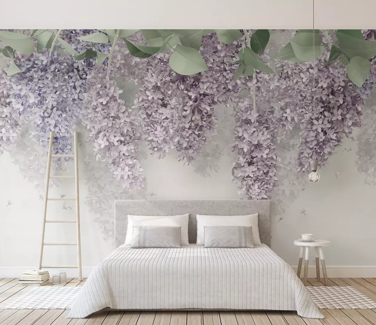 3D Violet Leaves WG1168 Wall Murals