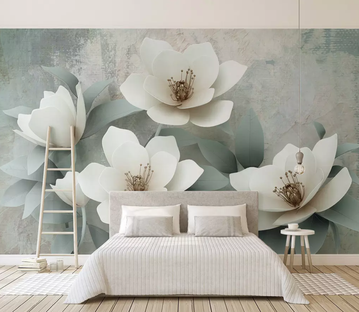 3D Flower White WG1166 Wall Murals