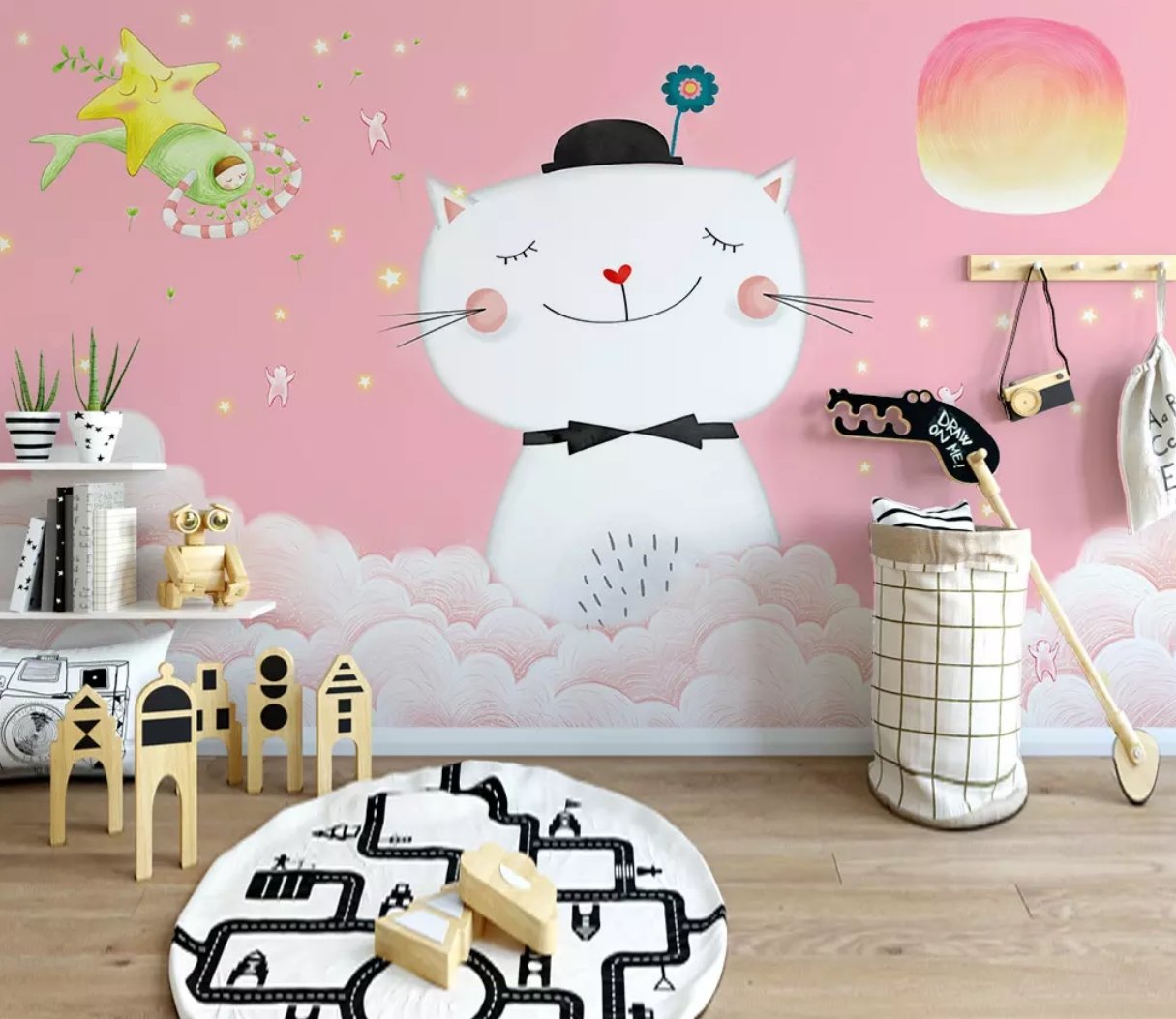 3D Little White Cat 213 Wall Murals Wallpaper AJ Wallpaper 2 