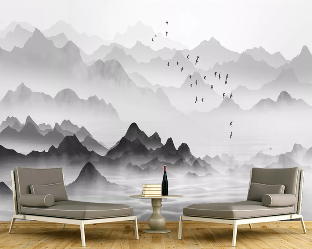 3D Boat Bird Lake WG1203 Wall Murals