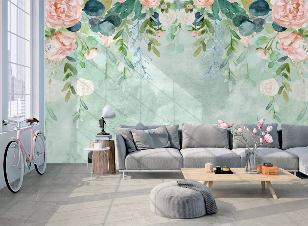 3D Leaves Flowers WG1206 Wall Murals