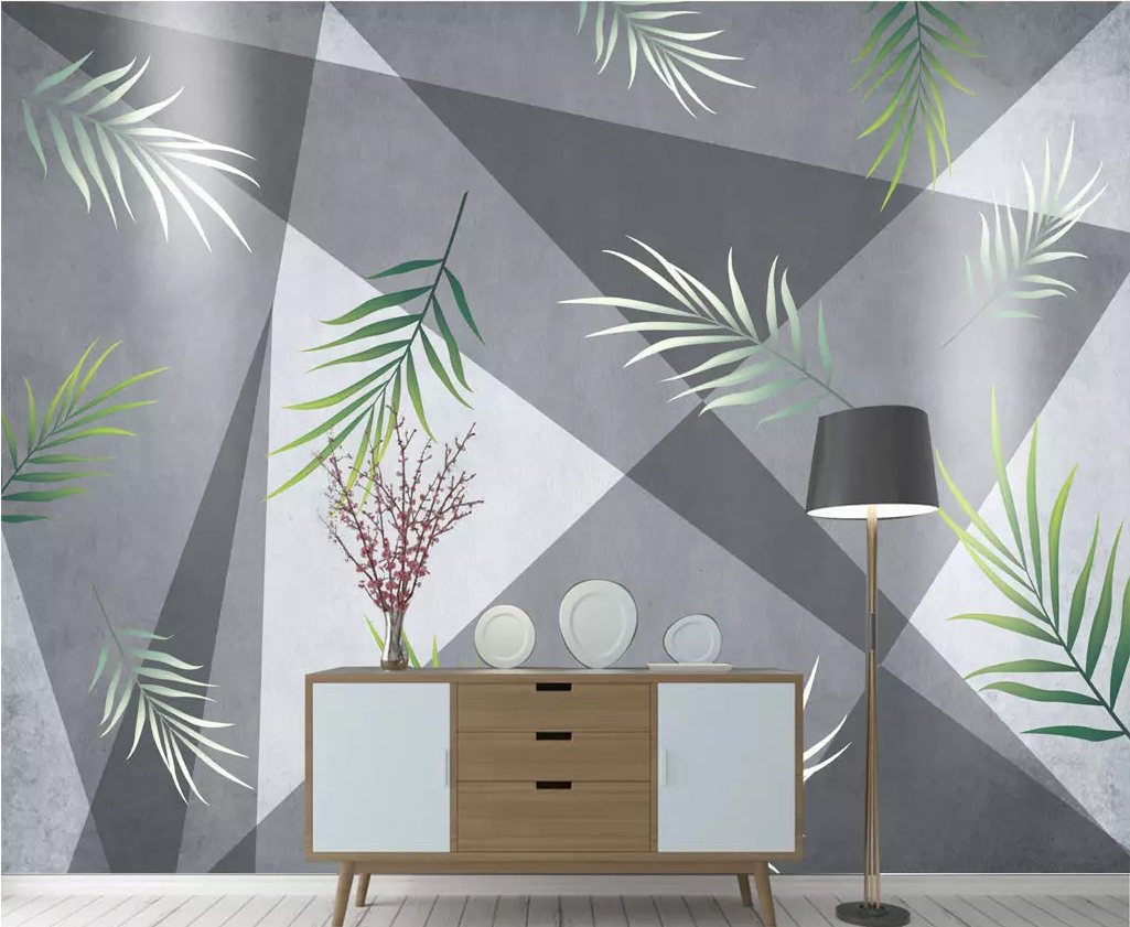 3D Leaf Triangle WG1257 Wall Murals