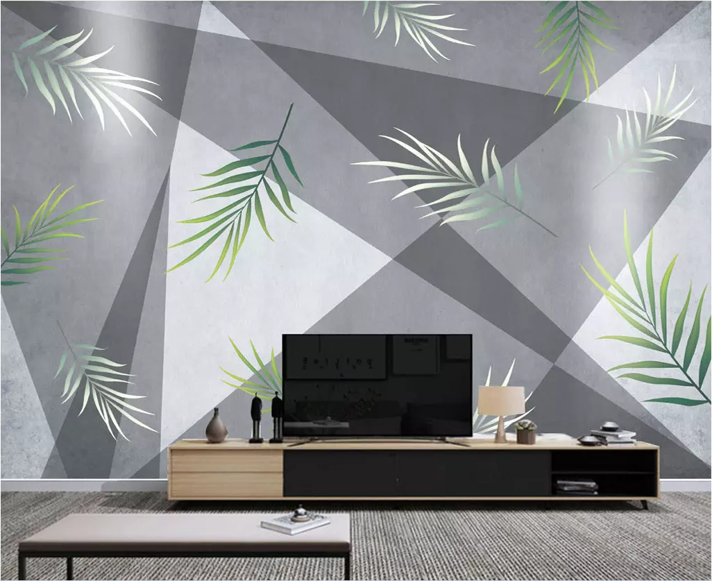 3D Leaf Triangle WG1257 Wall Murals