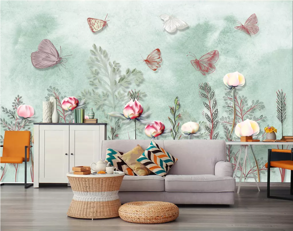 3D Butterfly Flying WG1197 Wall Murals