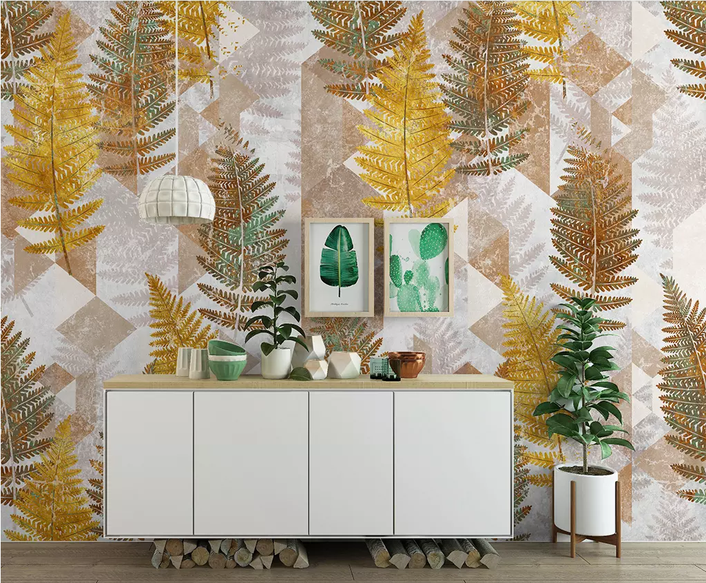 3D Coconut Leaf WG1256 Wall Murals