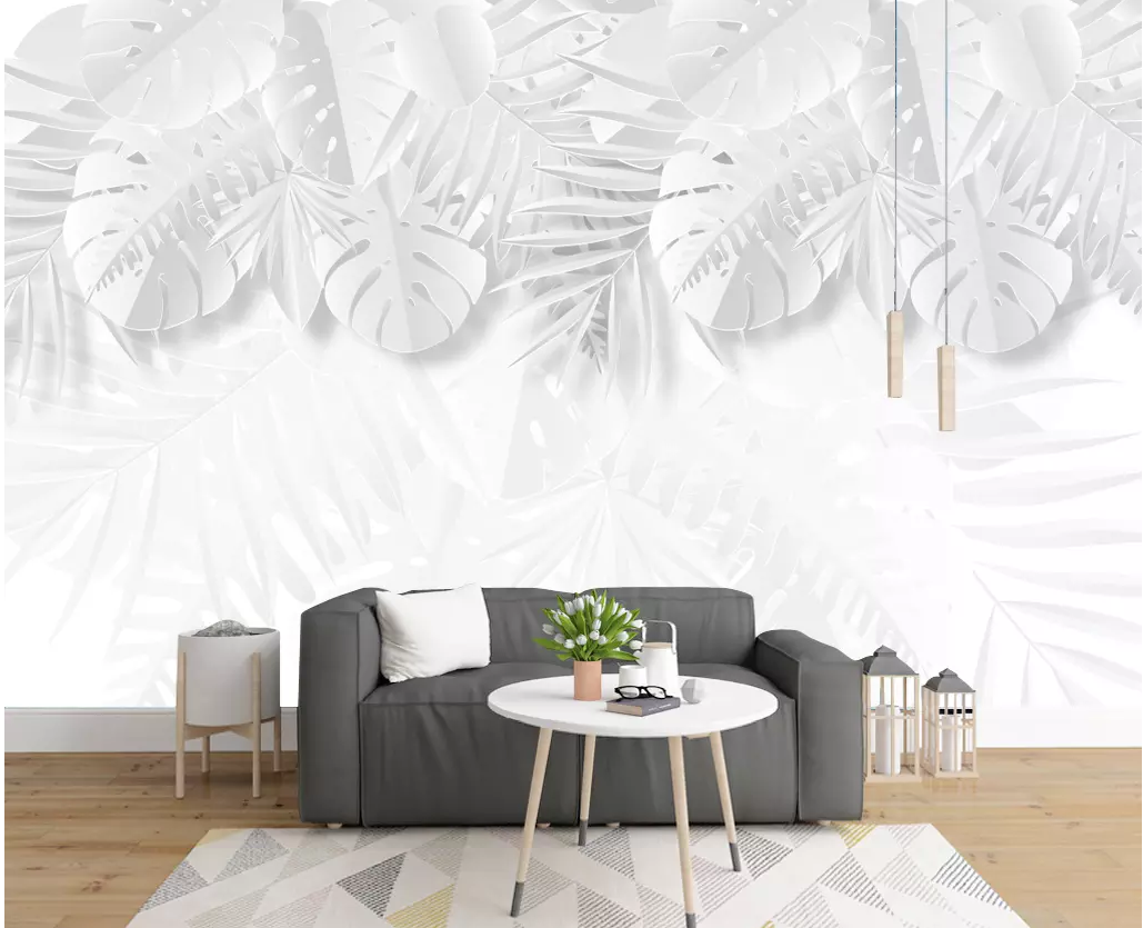 3D White Pattern WG1196 Wall Murals