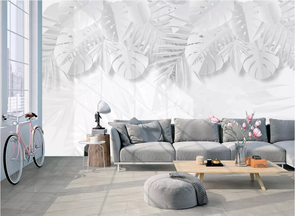 3D White Pattern WG1196 Wall Murals