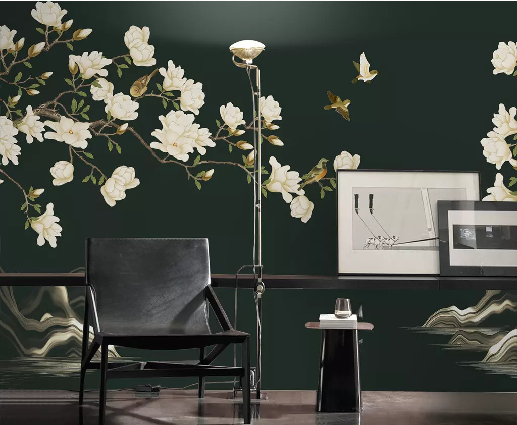 3D Flower Boat Bird WG1193 Wall Murals