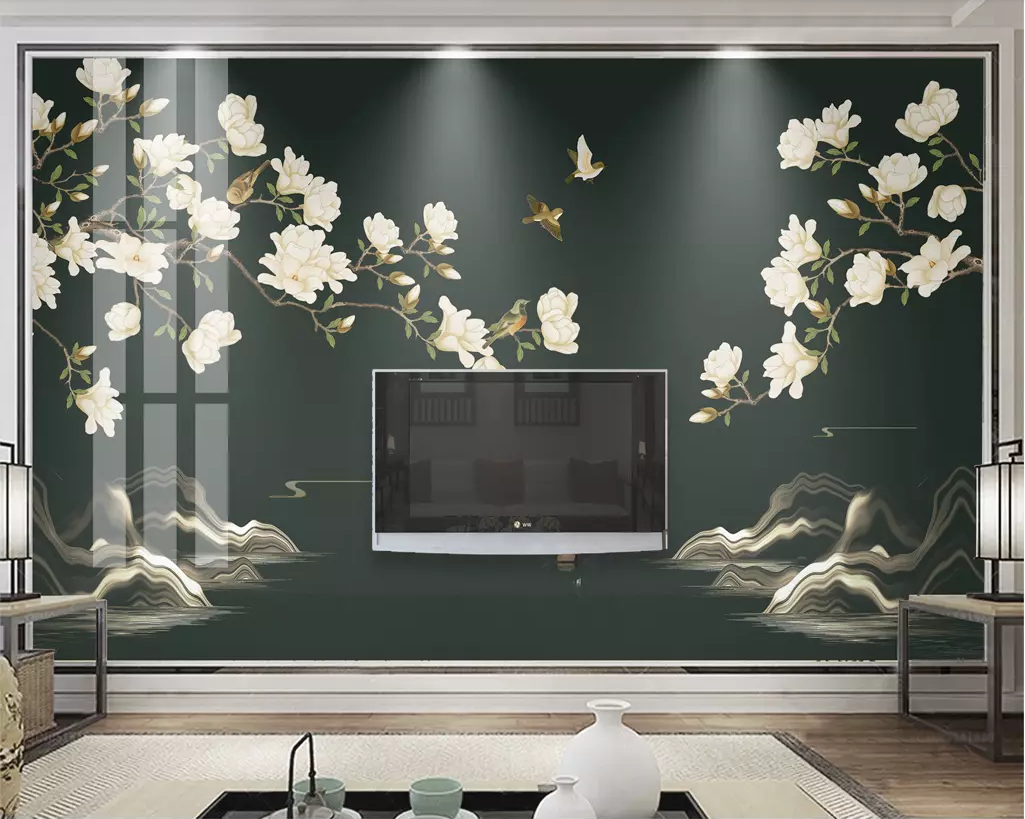 3D Flower Boat Bird WG1193 Wall Murals