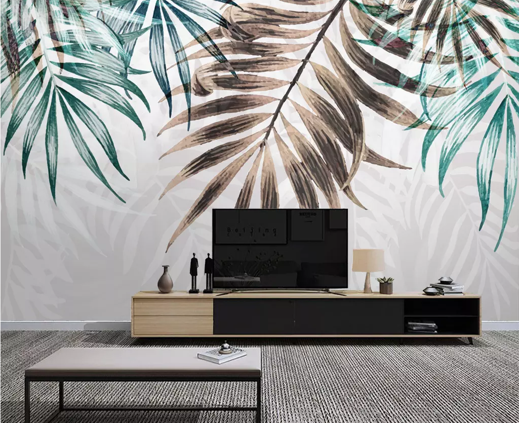 3D Bamboo Leaves WG1182 Wall Murals