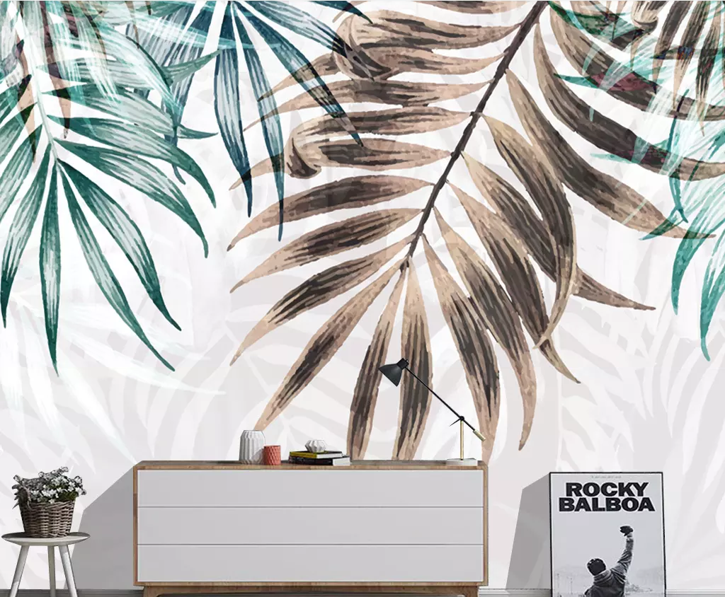 3D Bamboo Leaves WG1182 Wall Murals