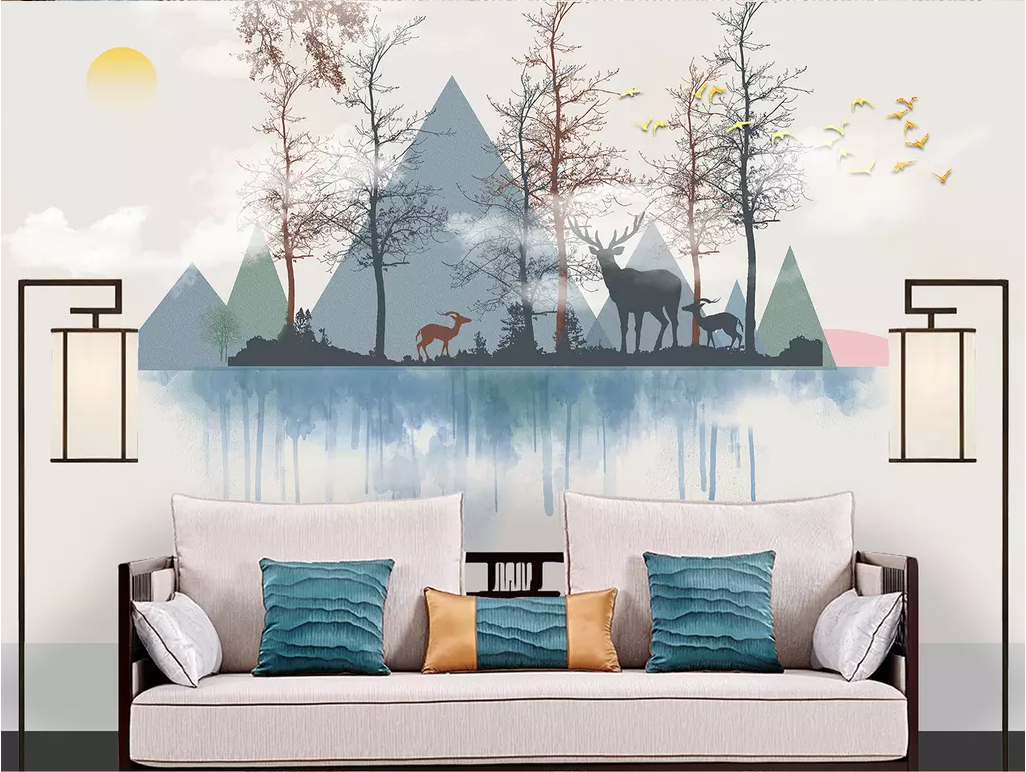 3D Triangle Bird WG1216 Wall Murals