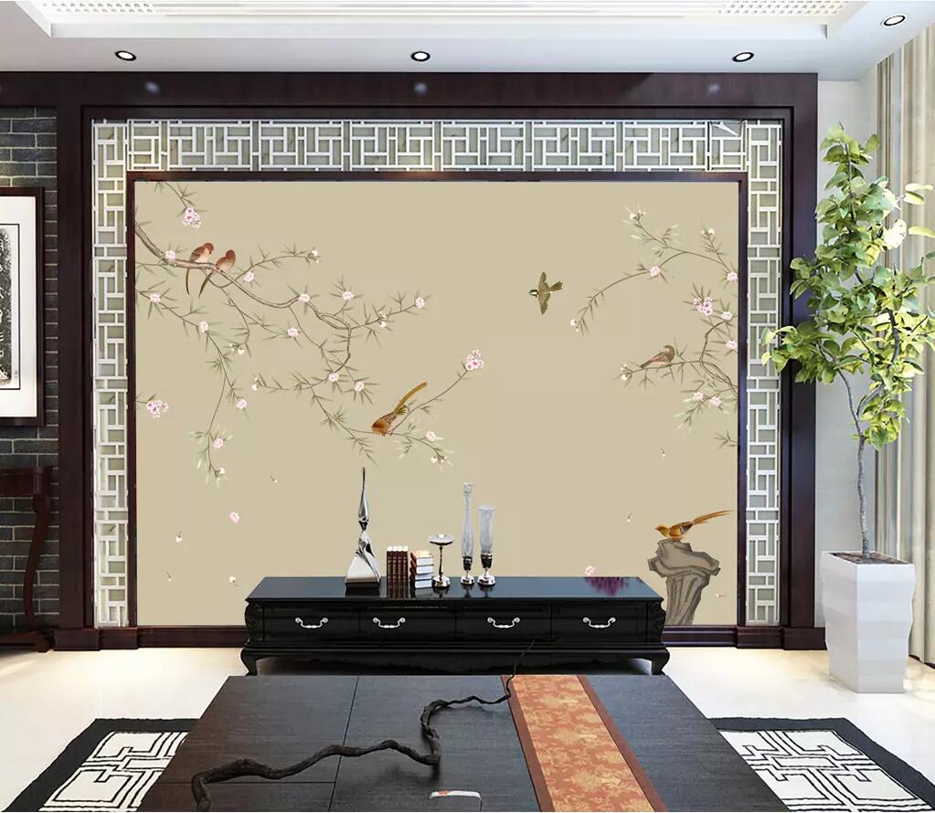 3D Stone Bird WG1243 Wall Murals