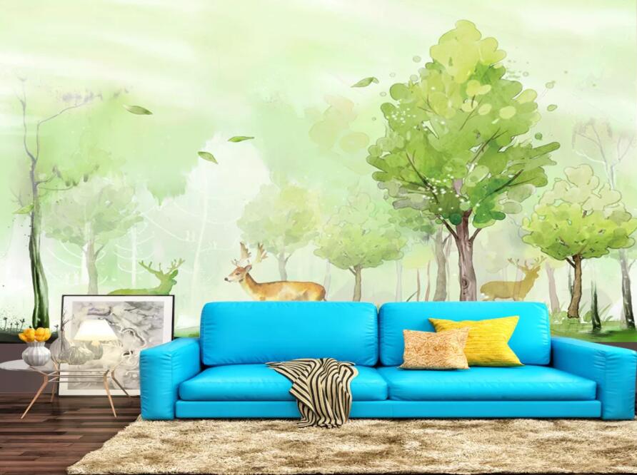 3D Green Woods 175 Wall Murals Wallpaper AJ Wallpaper 2 