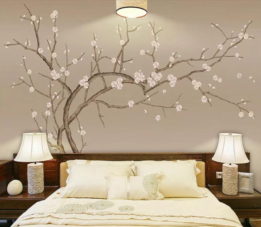 3D Branch Plum 019 Wall Murals Wallpaper AJ Wallpaper 2 