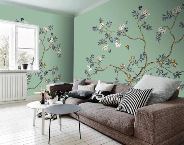 3D Branch Plum 016 Wall Murals Wallpaper AJ Wallpaper 2 