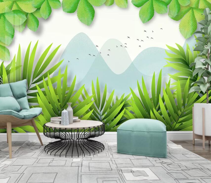 3D Leaf Grass WG1283 Wall Murals