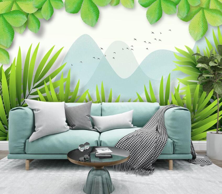 3D Leaf Grass WG1283 Wall Murals